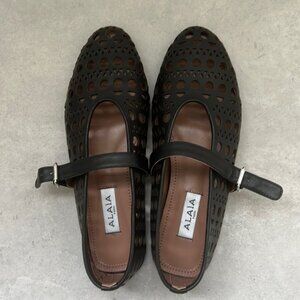 Alaia ballet flats, black, European size 40, US 10